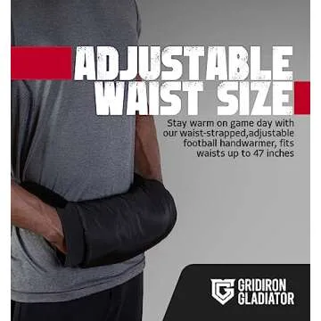 Gridiron Gladiator Football Hand Warmer Pouch - Hand Warming Pouch - Tactical Hand Muff Warmer - Golf Hand Warmer Pouch
