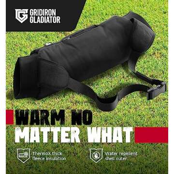 Gridiron Gladiator Football Hand Warmer Pouch - Hand Warming Pouch - Tactical Hand Muff Warmer - Golf Hand Warmer Pouch