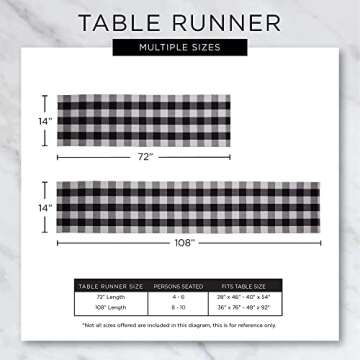 DII Buffalo Check Collection, Classic Farmhouse Table Runner, 14x108, Green & White