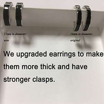 Unisex Hypoallergenic Sterling Silver Huggie Hoop Earrings