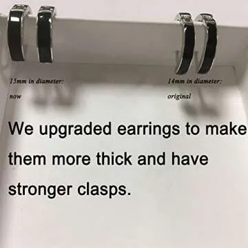 Unisex Hypoallergenic Sterling Silver Huggie Hoop Earrings