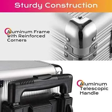 Portable Professional Hair Stylist Makeup Train Case