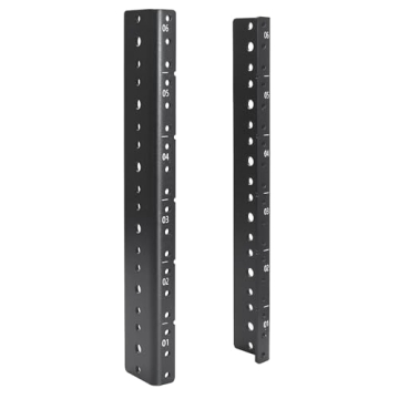 OCEANHUG 2 PCS 6U Rack Rails Kit for Wooden Studio Cabinets’ application, 19” Rack Rails Vertica...