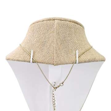Elegant Linen Necklace Display Holder for Jewelry Showcase