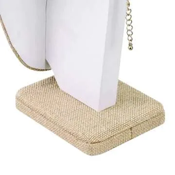 Elegant Linen Necklace Display Holder for Jewelry Showcase