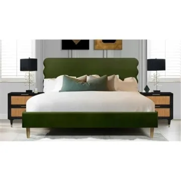 Stockholm Modern Wavy Headboard King Size Bed Frame