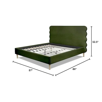 Stockholm Modern Wavy Headboard King Size Bed Frame