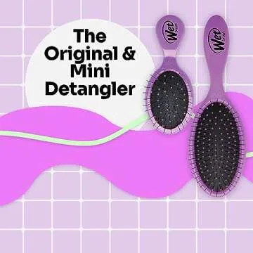 Wet Brush Detangling Hair Brush Set - Original & Mini Combo - All Hair Types