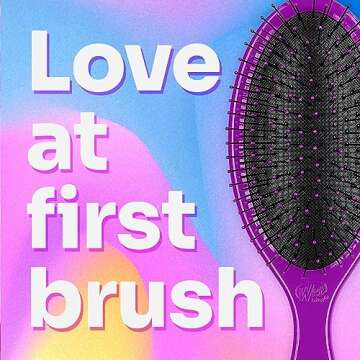 Wet Brush Detangling Hair Brush Set, Original Detangler & Mini Combo, Purple - Ultra-Soft IntelliFlex Bristles, Glide Through Tangles With Ease For All Hair Types - Pain-Free For Women, Men