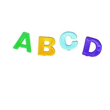 Colorations Translucent Multi-Color Uppercase Plastic Letters, 3/4" Ea, 208 Pieces, Collaging, ABC Letters, Alphabet For Kids