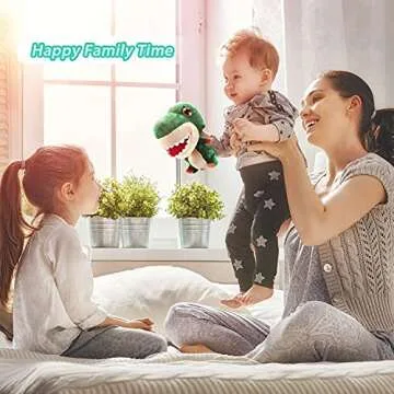 EagleStone Dinosaur Stuffed Animals Musical Hand Puppet Toys for Kids Animated Plush with Music Playing & Recording, Interactive Party Favors Gifts for Baby Boys, Girls &Toddlers and Adults