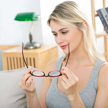 K Kenzhou Blue Light Blocking Reading Glasses Computer Glasses 2 Pack Anti Eye Eyestrain Unisex(Men/Women) Anti Blue Ray Glasses UV Protection …