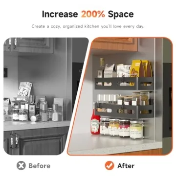 Magnetic Spice Rack Organizer for Easy Kitchen Access