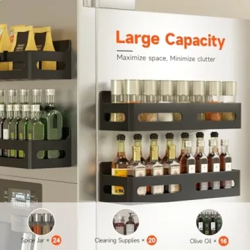 Magnetic Spice Rack Organizer for Easy Kitchen Access