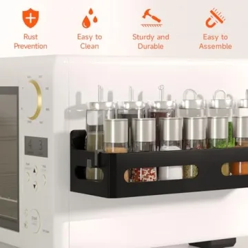 Magnetic Spice Rack Organizer for Easy Kitchen Access