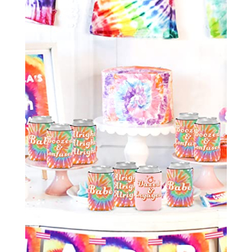 Hippie Tie Dye Bachelorette Can Sleeves for Bridal Parties