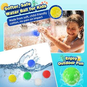 DPTOYZ 75 Reusable Water Balloons Water Balls Splash Balls for Pool Water Games for Kids Outside Outdoor Water Toys for Summer Fun Water Play Pool Party Backyard Beach Game
