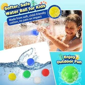 DPTOYZ 75 Reusable Water Balloons Water Balls Splash Balls for Pool Water Games for Kids Outside Outdoor Water Toys for Summer Fun Water Play Pool Party Backyard Beach Game