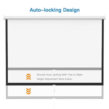 PERLESMITH 100 Inch Manual Projector Screen 16:9