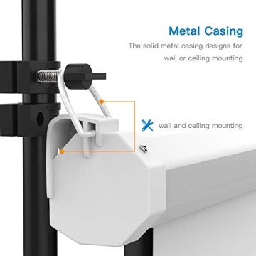 PERLESMITH 100 Inch Manual Projector Screen 16:9