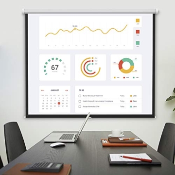 PERLESMITH 100 Inch Manual Projector Screen 16:9