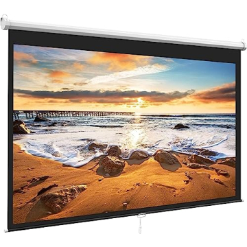 PERLESMITH 100 Inch Manual Projector Screen 16:9