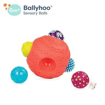 B. toys - Sensory Baby Toys Set with Textured Balls - 6-Piece Development Set Including Large Ball & 5 Small Balls with Different Textures - Educational Tactile Toys for Motor Skills, 6 Months+