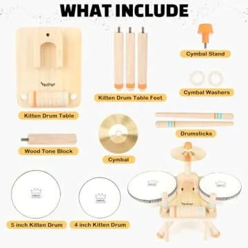 Montessori Musical Instruments Drum Set for Toddlers