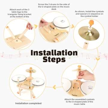Montessori Musical Instruments Drum Set for Toddlers