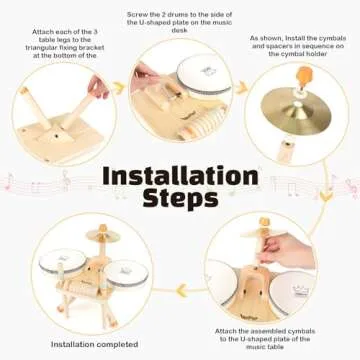 Montessori Musical Instruments Drum Set for Toddlers