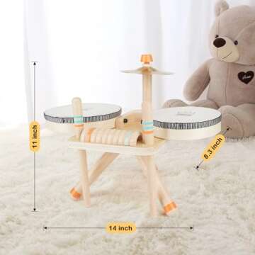 Montessori Musical Instruments Drum Set for Toddlers