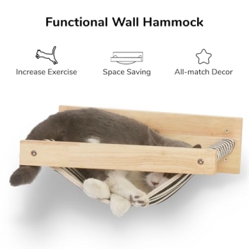 FUKUMARU Cat Hammock - Sturdy Wall-Mounted Beds