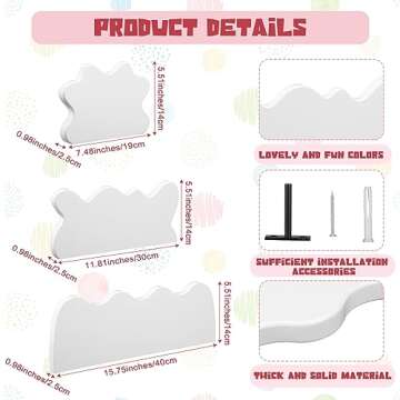 Wavy Floating Cloud Shelves - Stylish Home Decor Accessory