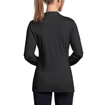COOrun Workout Shirts for Women Long Sleeve Yoga Tops Casual Hiking Tee Shirt Athletic Breathable Top Quick Dry