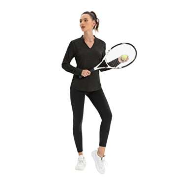 COOrun Workout Shirts for Women Long Sleeve Yoga Tops Casual Hiking Tee Shirt Athletic Breathable Top Quick Dry