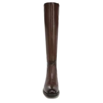 Franco Sarto Womens Meyer Knee High Flat Boots Dark Brown Leather 7.5 M