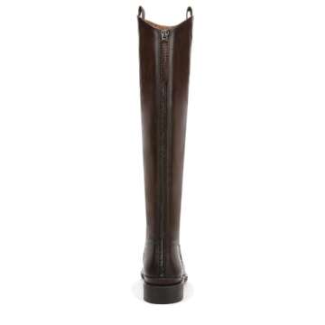 Franco Sarto Womens Meyer Knee High Flat Boots Dark Brown Leather 7.5 M