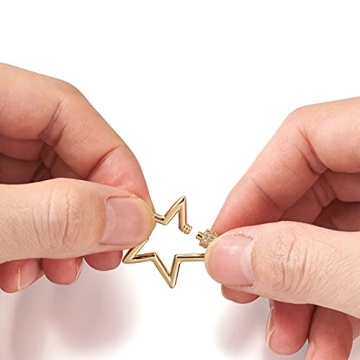 FASHEWELRY 6Pcs Brass Cubic Zirconia Lock Charms