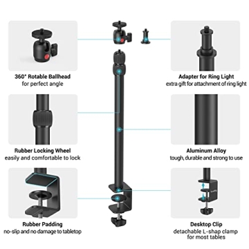 SmallRig Adjustable Desk Mount for Camera & Ring Lights