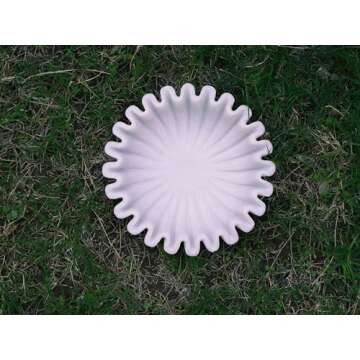 LE HOME DECOR Ruffle Marble Scalloped Bowl 6 inches, White Marble Wavy Bowl, Handmade Marble Fluted Bowl, Centerpiece Marble Ruffle Bowl, Marble Jewellery Bowl
