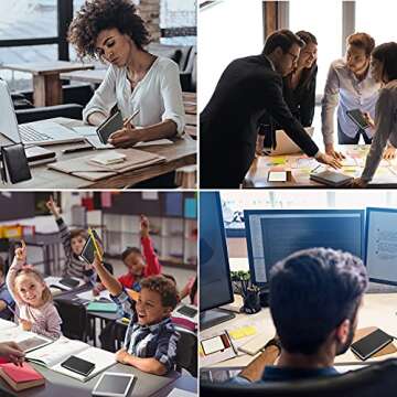 itechpanda 2 Pack Small Pocket PU Leather Business Notebook Cover Jotter Multifunction A7 Mini Notepad (Black + Brown)