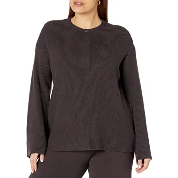 The Drop Women's Alice Crewneck Ribbed Pullover Sweater