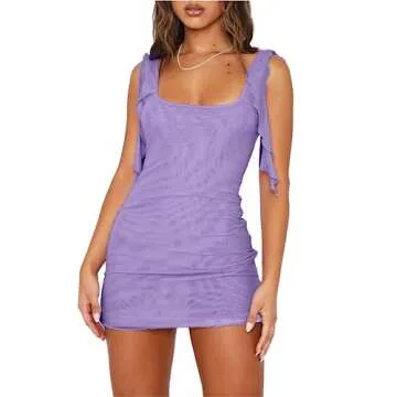 Stylish HYPERFIRE Sleeveless Mesh Bodycon Dress