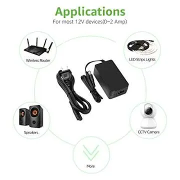 Lighting EVER 12V Power Adapter for LED Strip Lights