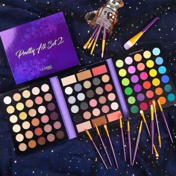 UCANBE 86 Colors Eyeshadow Palette & Brushes Set