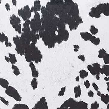 OSP Home Furnishings Bristol Chrome Base Upholstered Task Chair, Udder Madness Domino