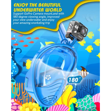 QingSong Full Face Snorkel Mask for Kids - 180° View