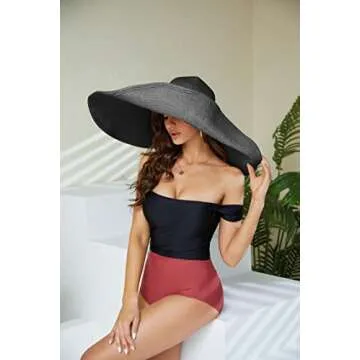 Oversized Beach Straw Hat for Women - Elegant Sun Protection