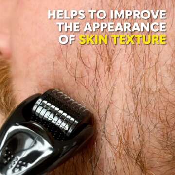 Beard Club Derma Roller for Face, Body and Scalp - Microneedling Roller for Men and Women with 540 Titanium Microneedles - Beard Roller for Hair & Beard