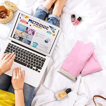 Stylish Light Pink Poly Mailers 6x9 Pack of 200